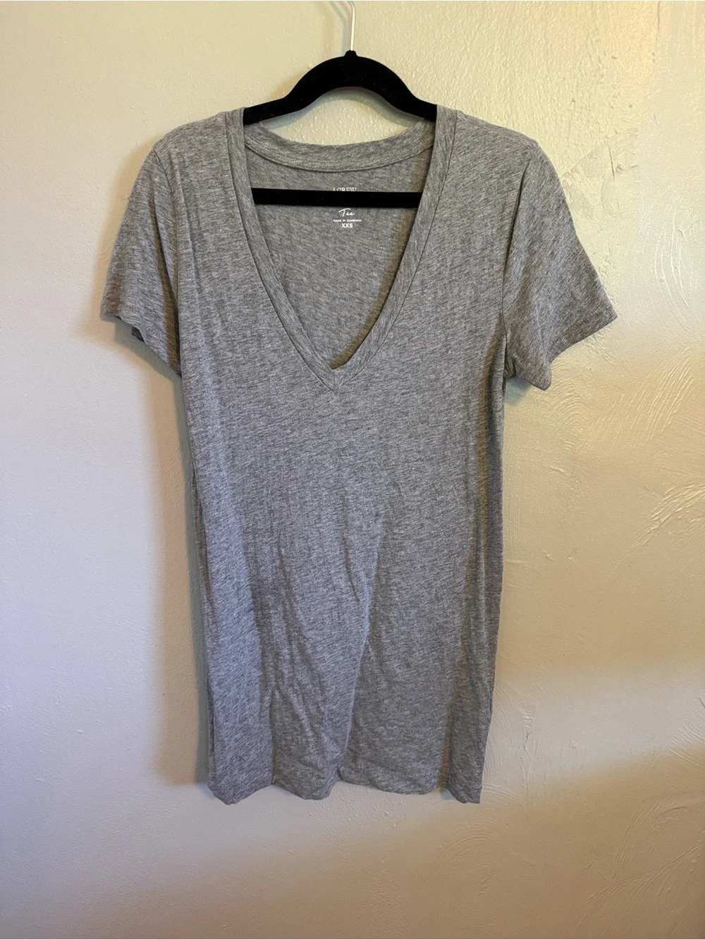 J. Crew gray v neck slub cotton tee